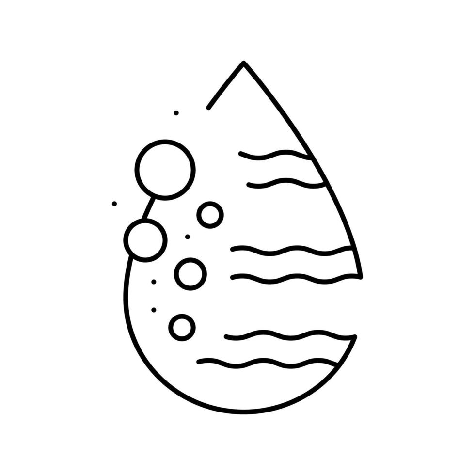 illustration vectorielle de l'icône de la ligne d'eau pétillante vecteur