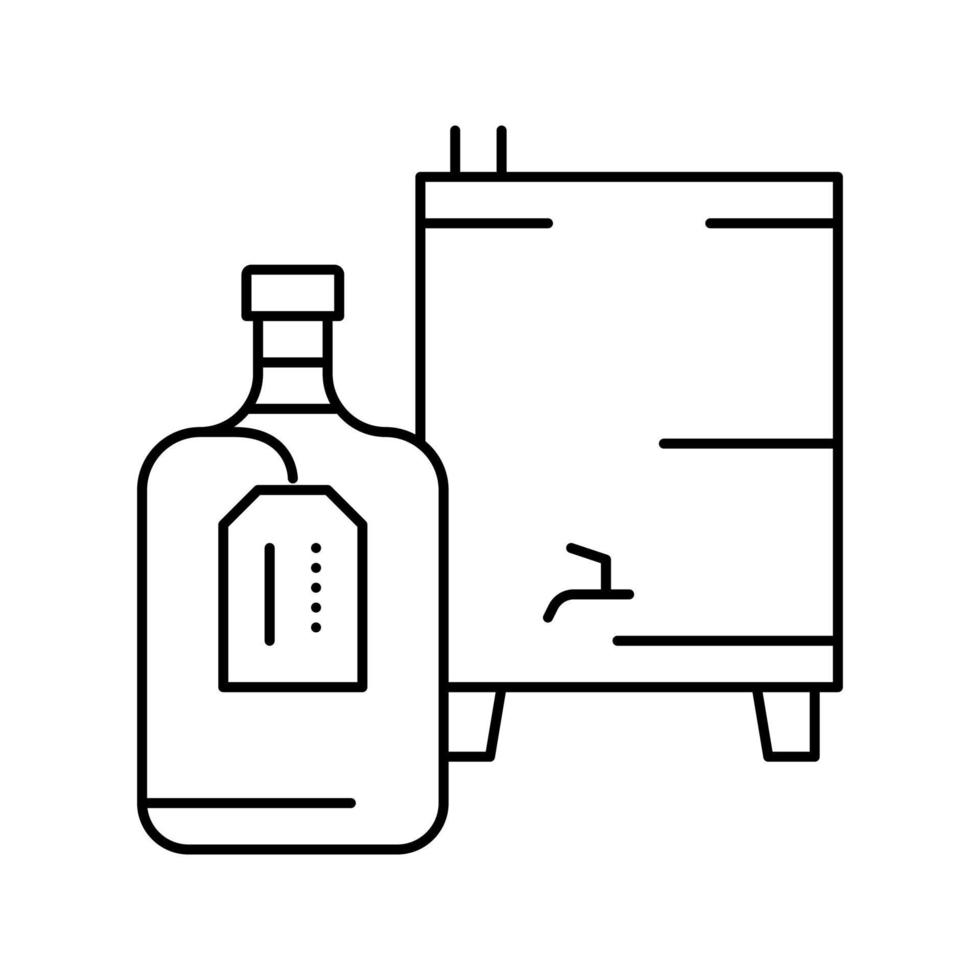 illustration vectorielle d'icône de ligne d'alcool maison isolée vecteur