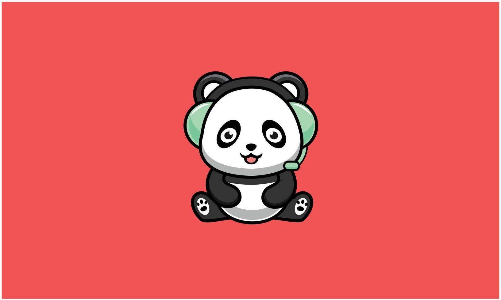 conception de mascotte de panda vecteur