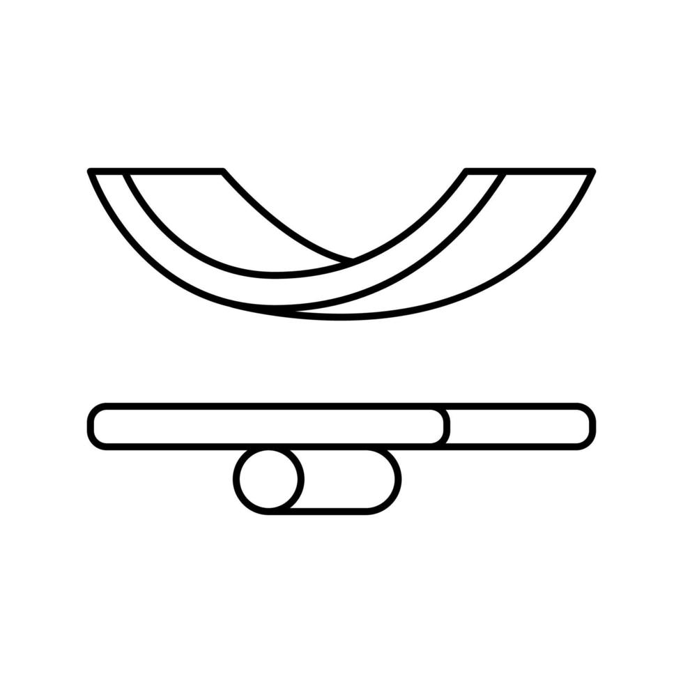 balance board ligne icône illustration vectorielle vecteur