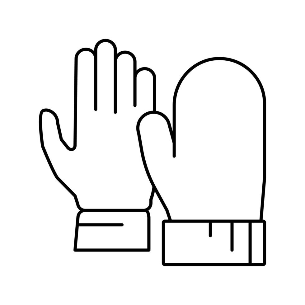 gants peau sèche ligne icône illustration vectorielle vecteur