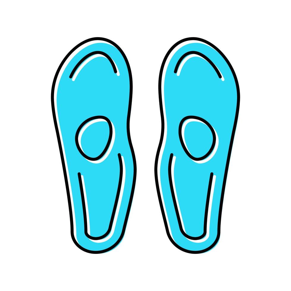 semelles pour traitement pieds plats couleur icône illustration vectorielle vecteur
