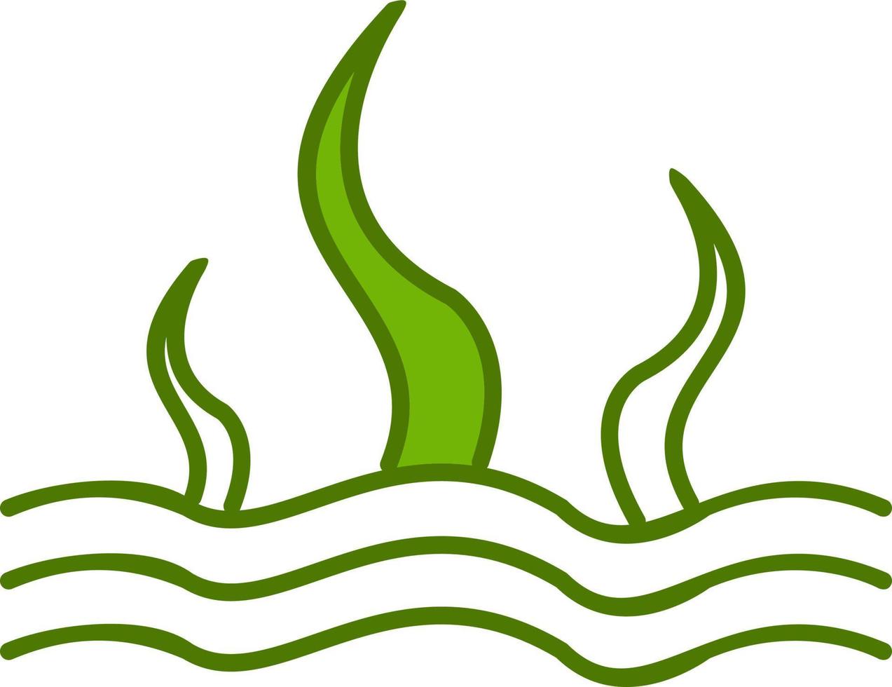 icône de vecteur d'algues marines