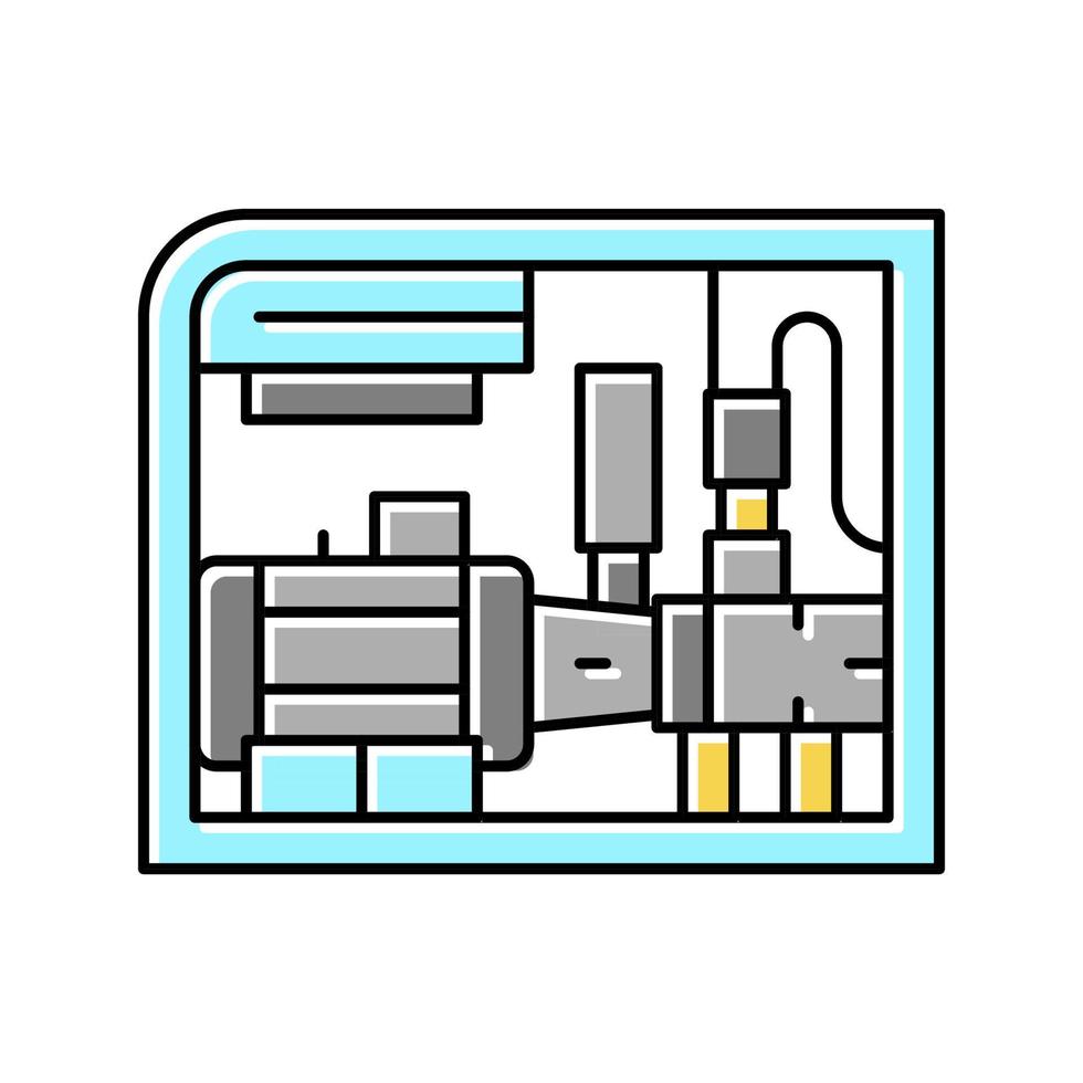 illustration vectorielle d'icône de couleur de compresseur d'air à vis vecteur