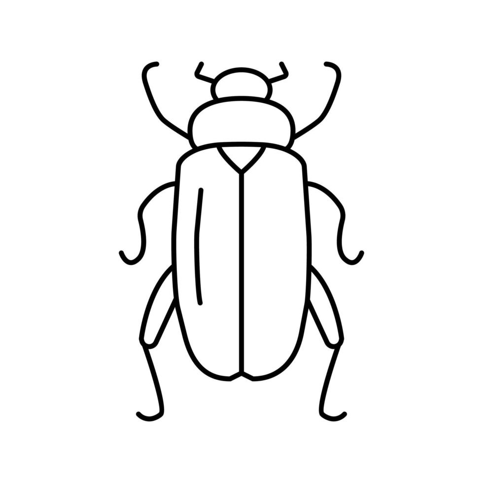 illustration vectorielle de l'icône de la ligne d'insectes du ver vecteur