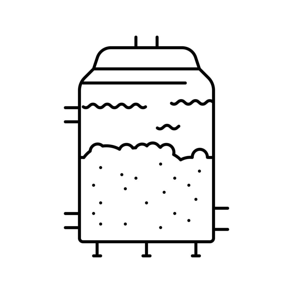 illustration vectorielle de l'icône de la ligne de production de bière de fraisage vecteur
