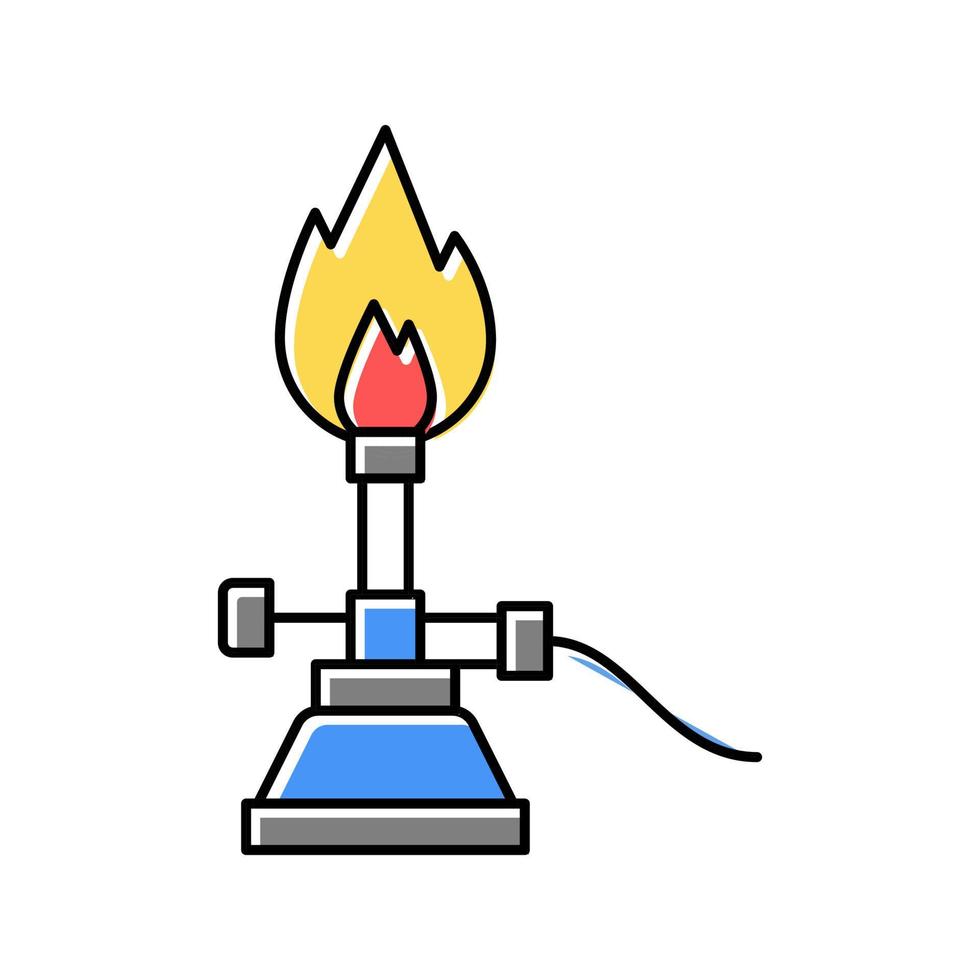 illustration isolée de vecteur d'icône de couleur d'équipement de brûleur