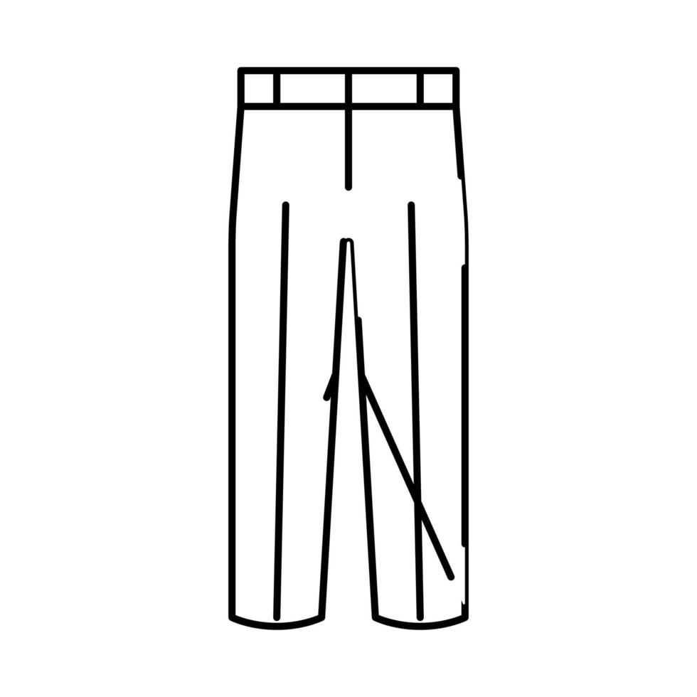 robe pantalon ligne de vêtements icône illustration vectorielle vecteur