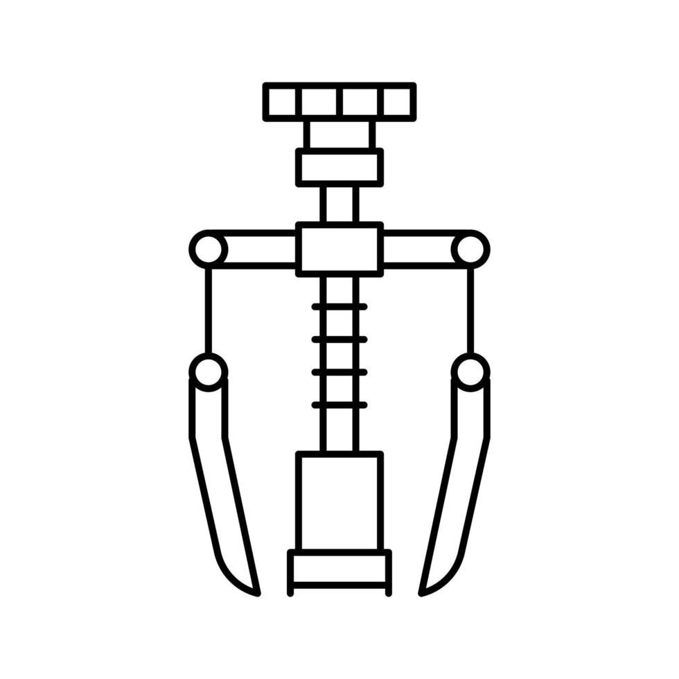 équipement de traitement illustration vectorielle de l'icône de la ligne des ongles vecteur