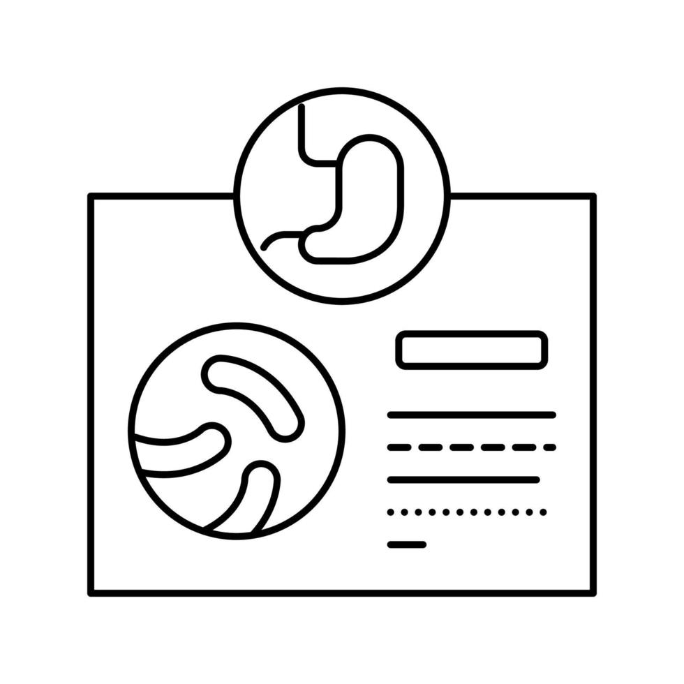 illustration vectorielle de l'icône de la ligne de probiotiques sur ordonnance vecteur