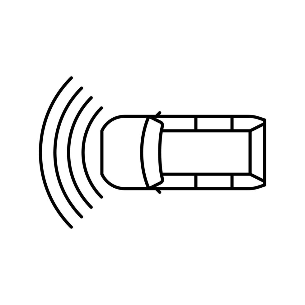 illustration vectorielle de l'icône de la ligne de voiture de régulateur de vitesse vecteur