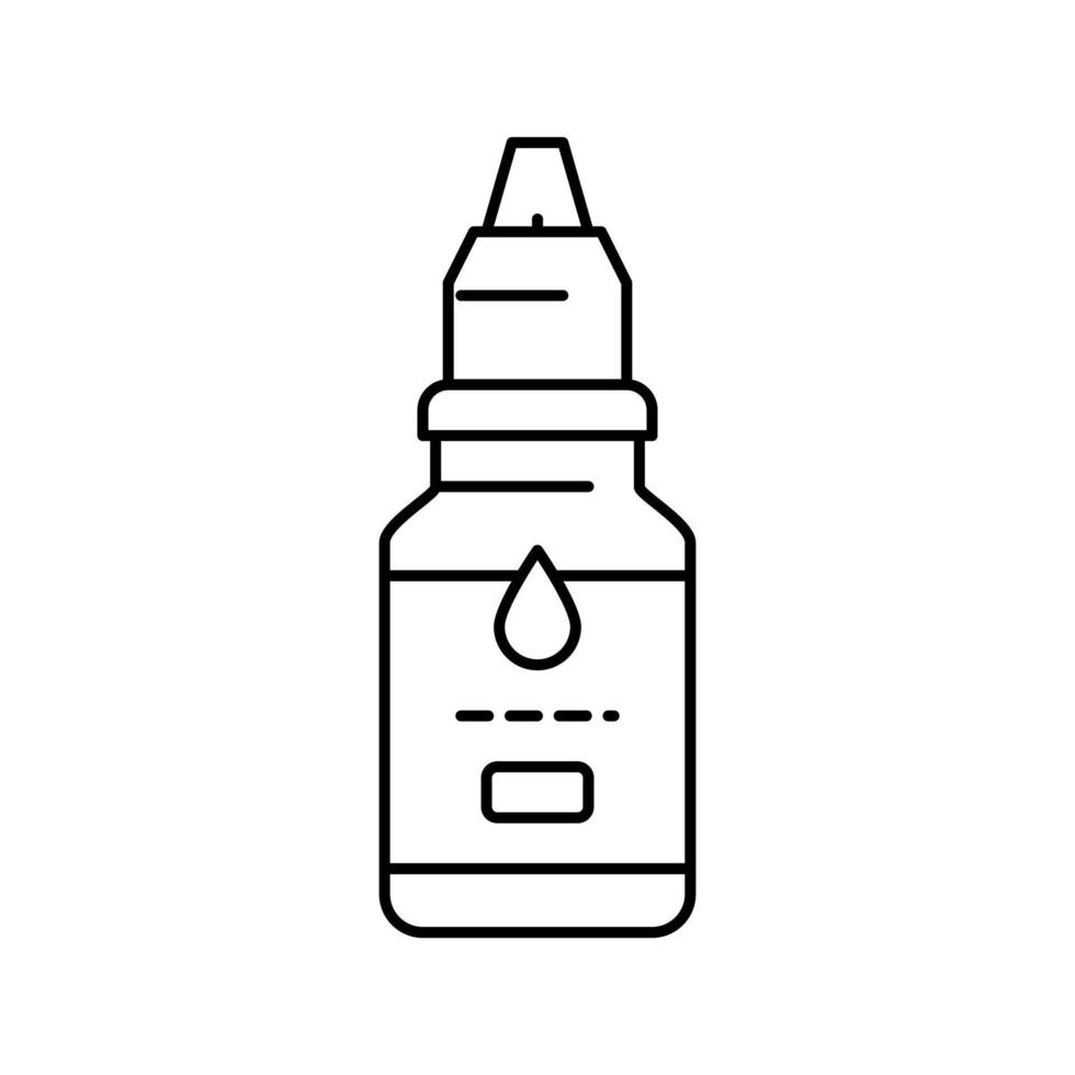 illustration vectorielle de l'icône de la ligne d'art de la résine liquide chimique du kit vecteur