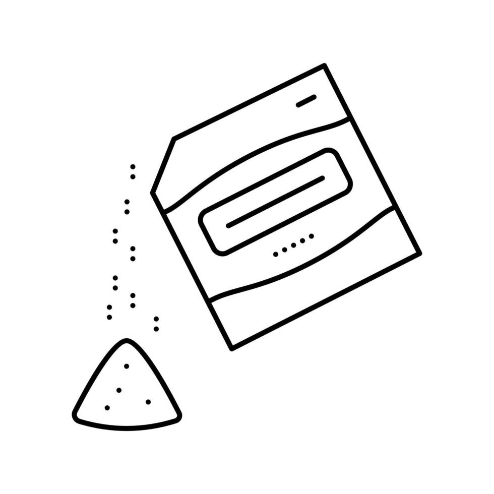 illustration vectorielle de l'icône de la ligne des probiotiques de sorption vecteur