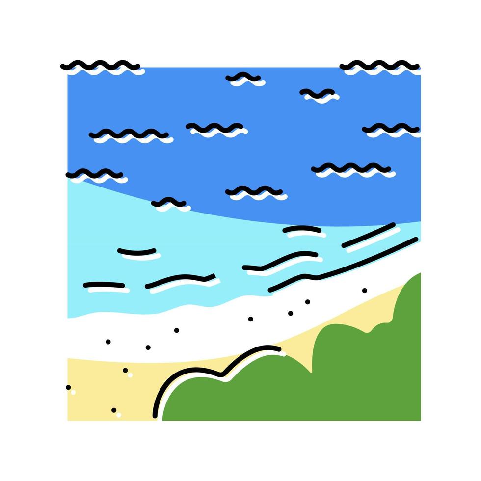 illustration vectorielle de l'icône de couleur de l'île fraser vecteur