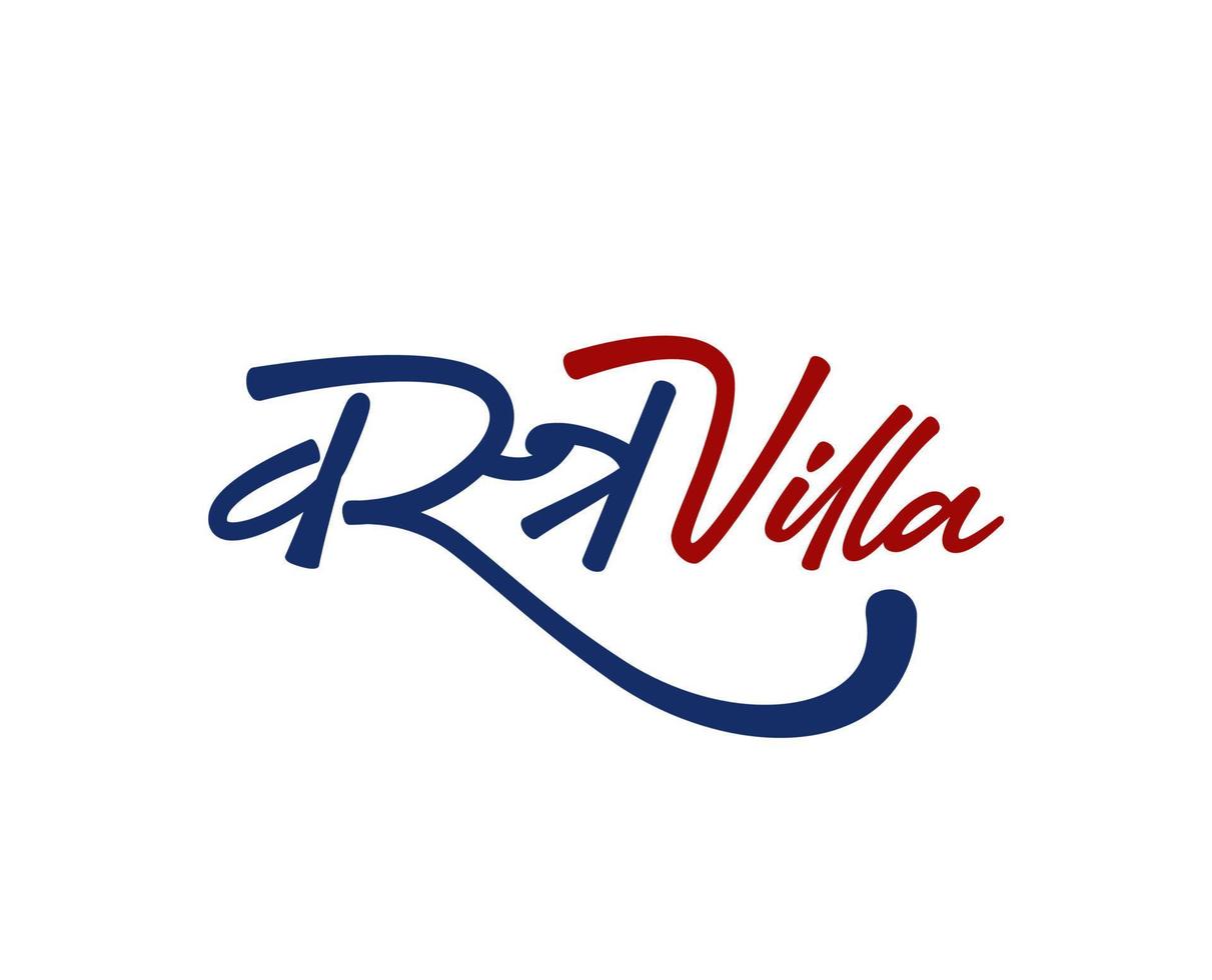 Vastra Villa écrit en texte hindi et anglais. Logo de la marque de vêtements Vastra Villa. vecteur