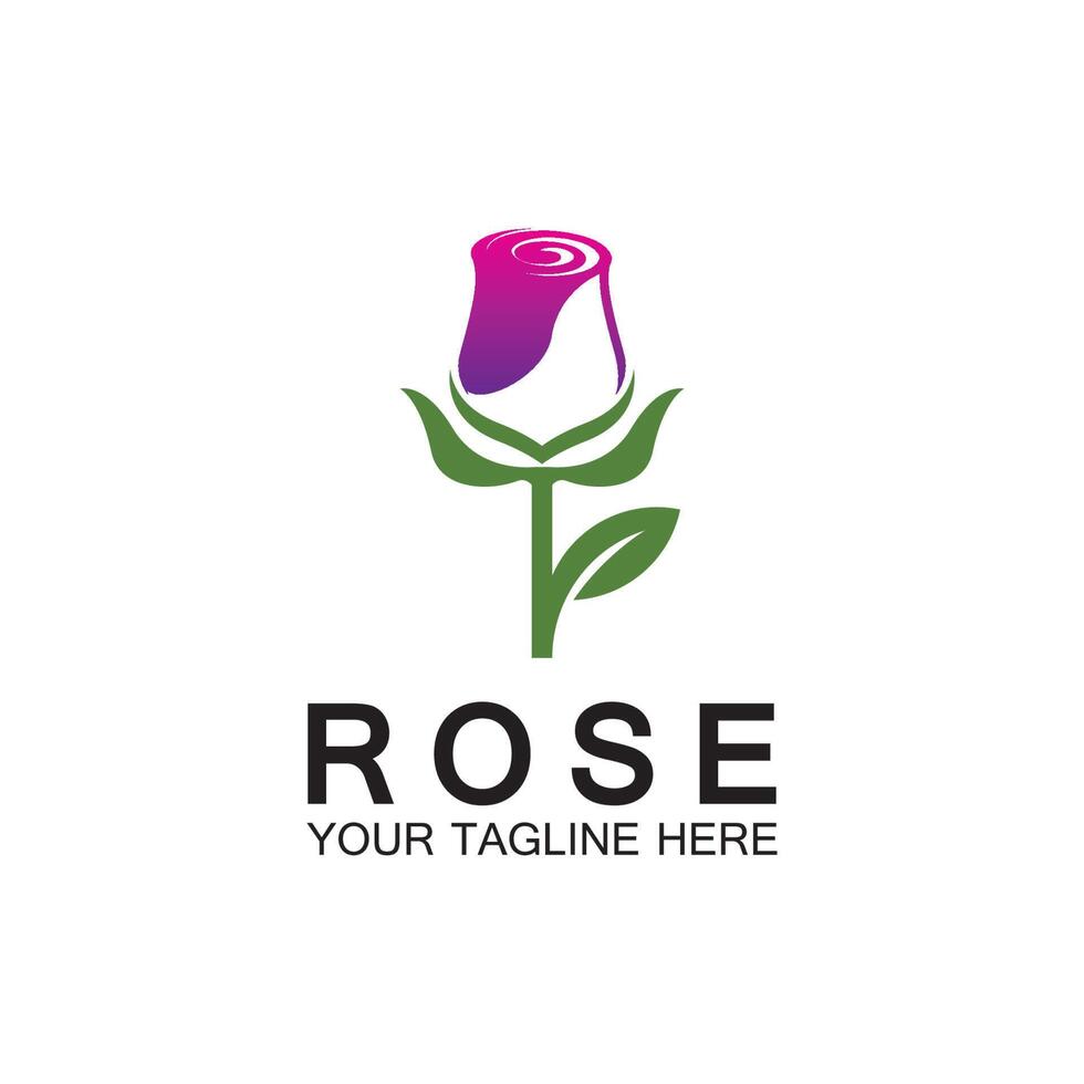 logo rose fleur vecteur icône illustration design