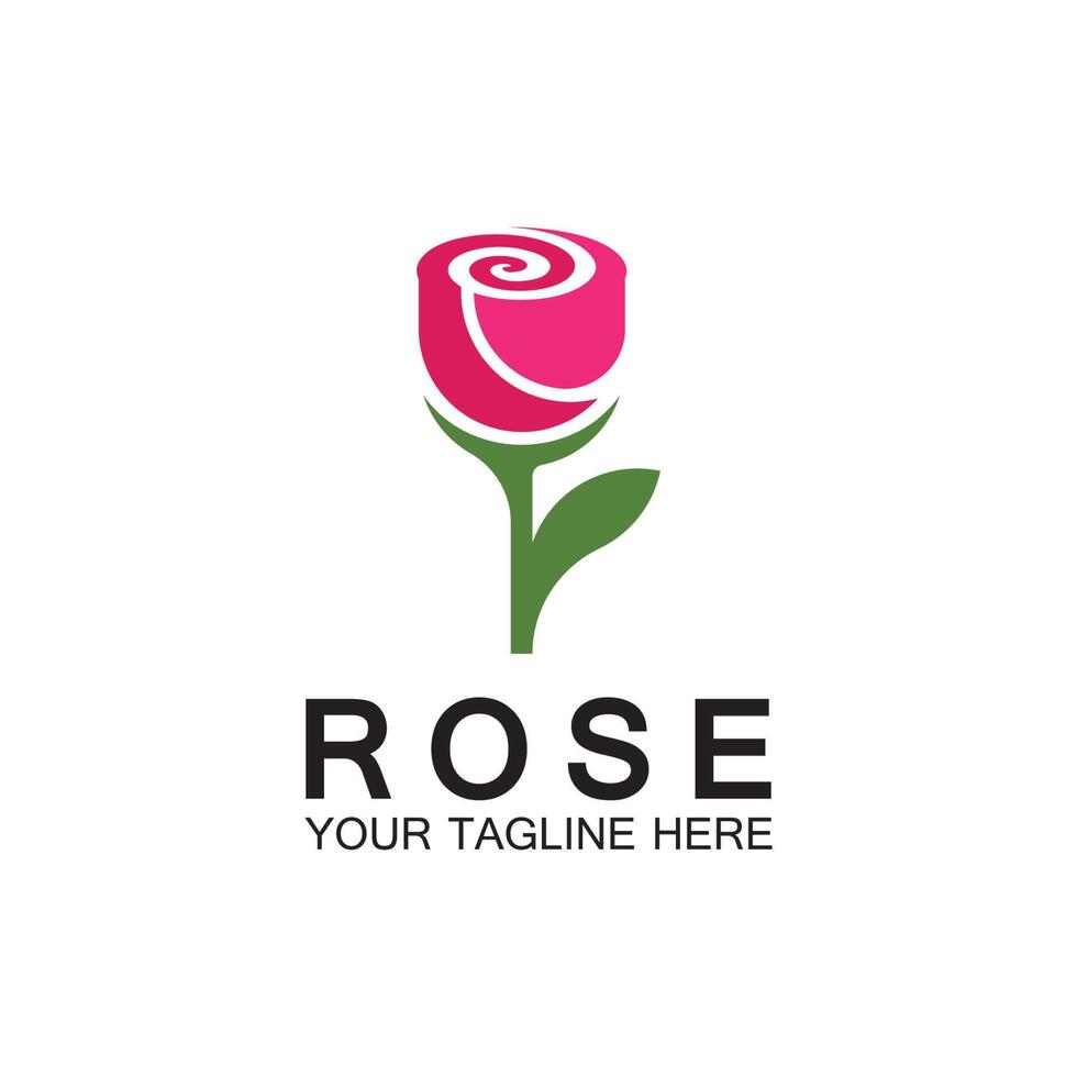 logo rose fleur vecteur icône illustration design