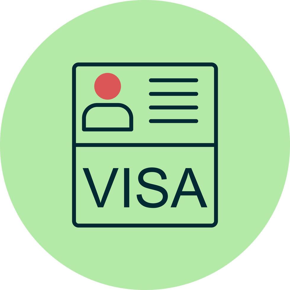 icône de vecteur de visa