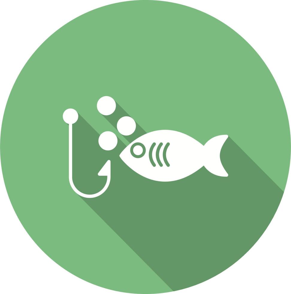 icône de vecteur de crochet de poisson