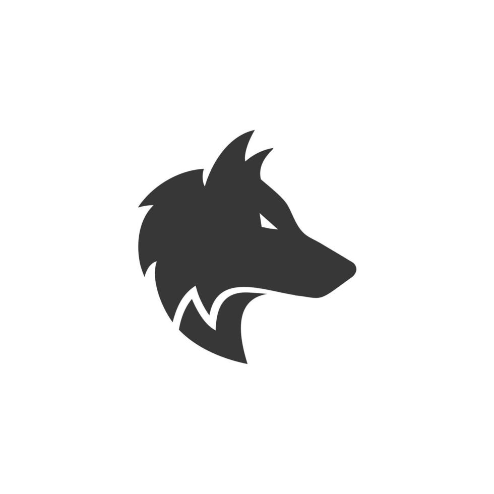 loup silhouette tête logo design graphique vectoriel emblème