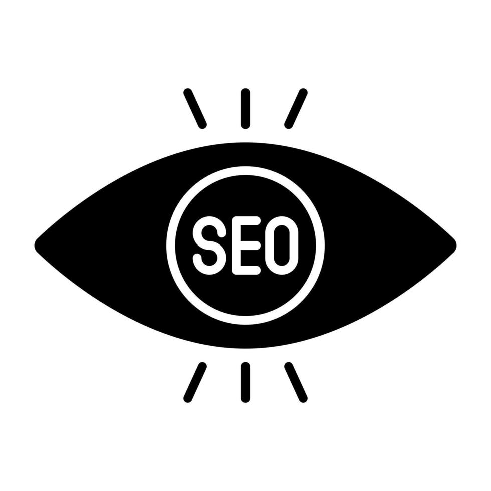 une conception d'icône de surveillance seo vecteur