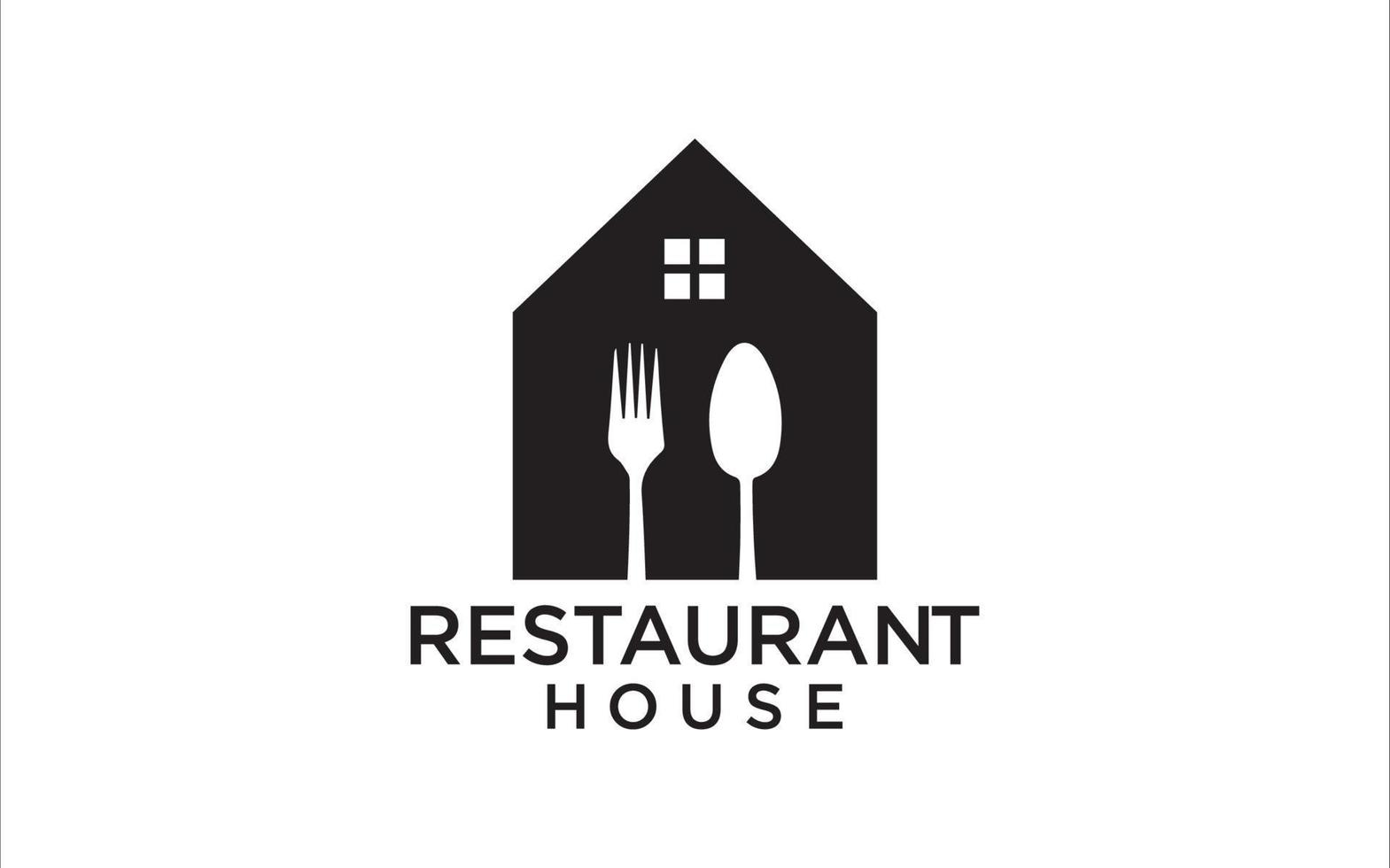 insigne de restaurant, affiche avec modèle de logo fourchette et couteau vecteur