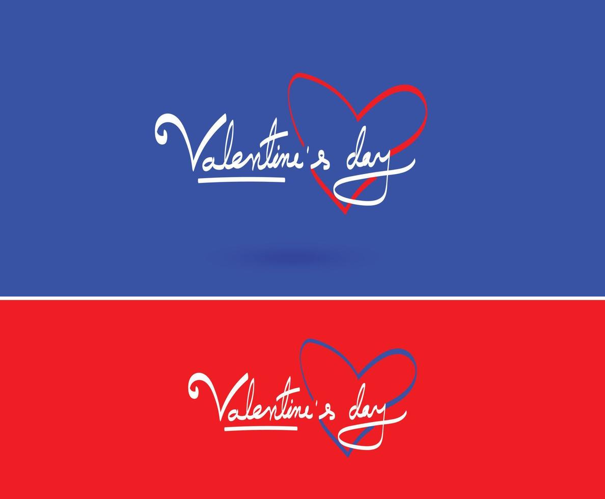 fond de saint valentin avec motif coeur et typographie vecteur