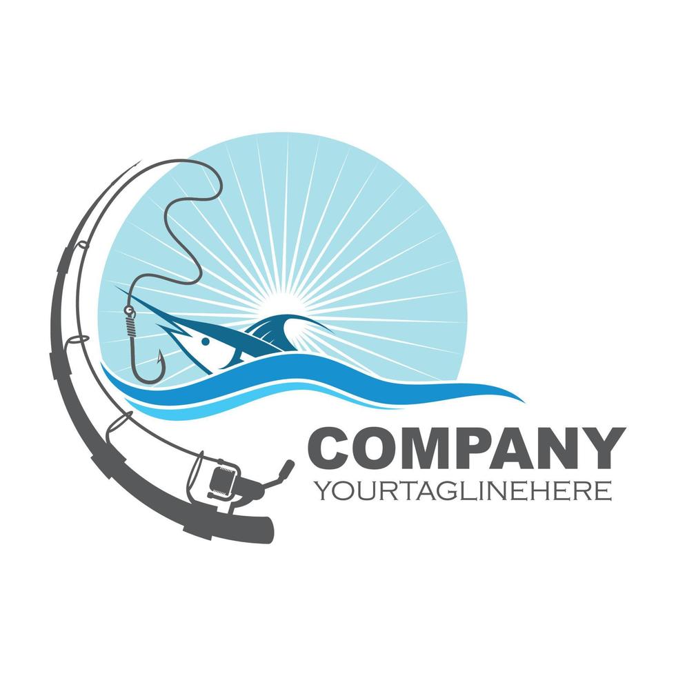 logo de pêche icône illustration vectorielle vecteur