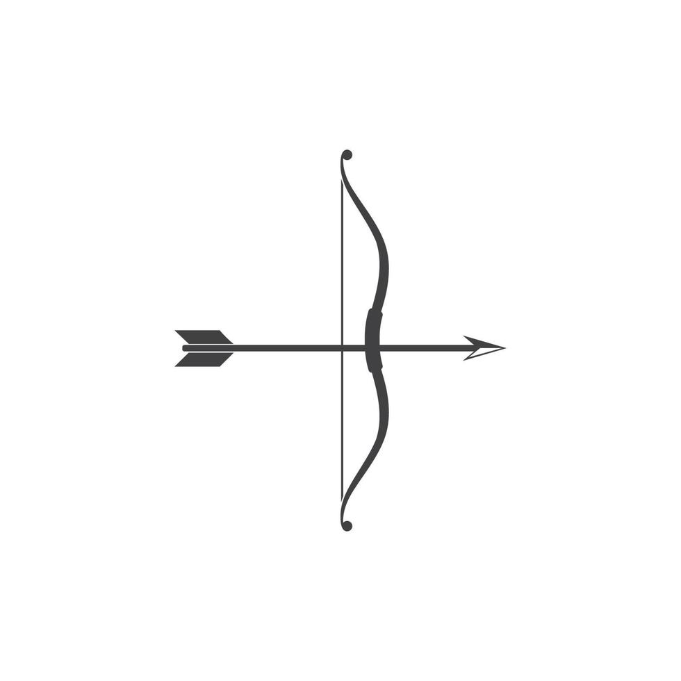 flèche tir à l'arc icône illustration vectorielle modèle de logo vecteur