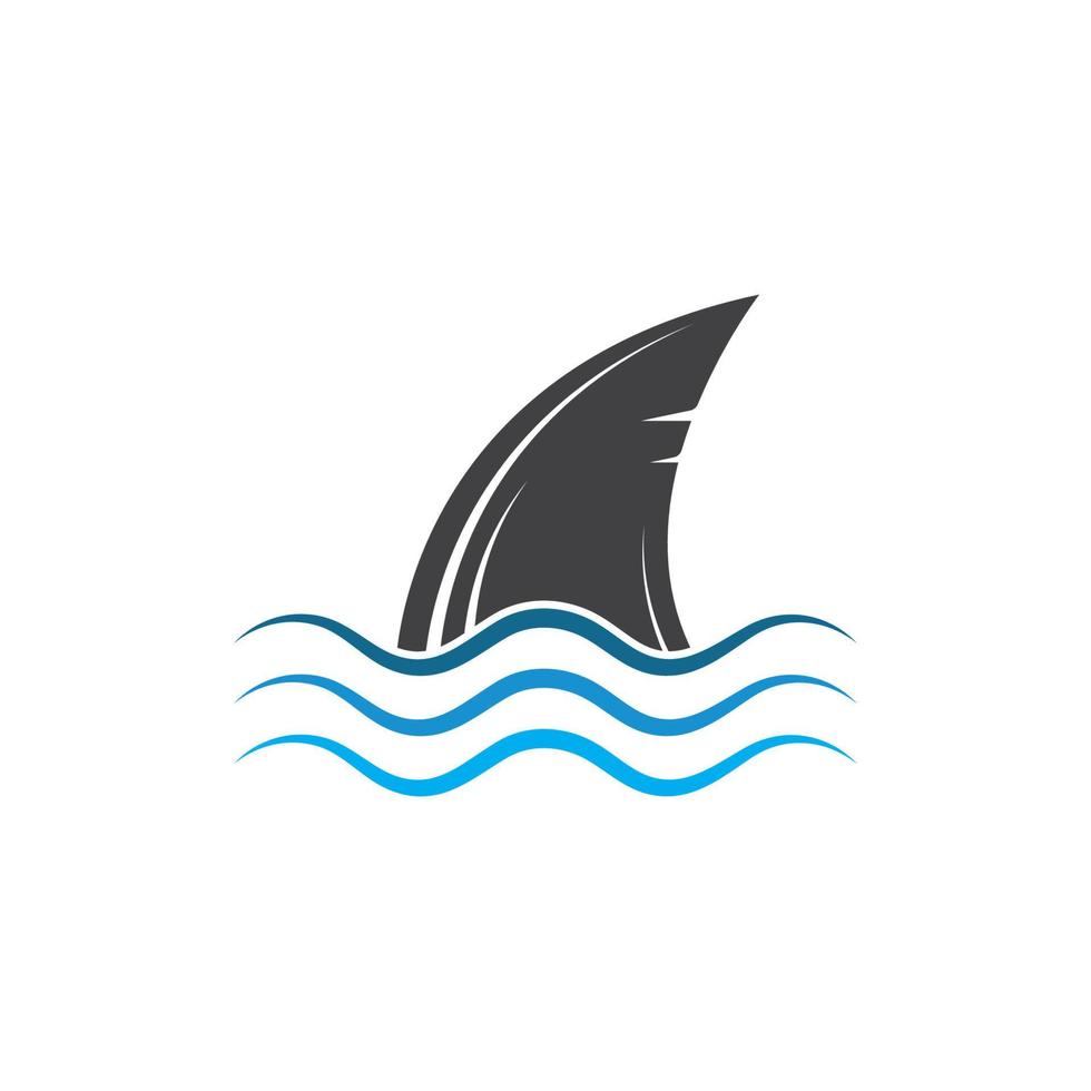 conception d'illustration vectorielle d'icône d'aileron de requin vecteur