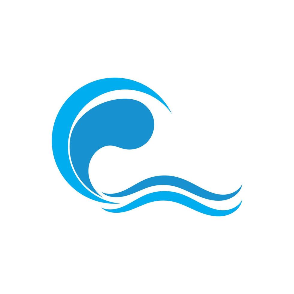 symbole de vague d'eau et modèle de logo d'icône vecteur