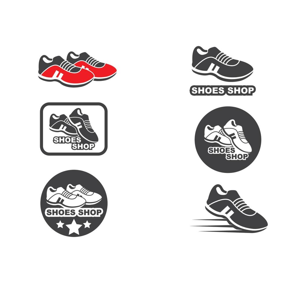 logo icône chaussures conception d'illustration vectorielle vecteur