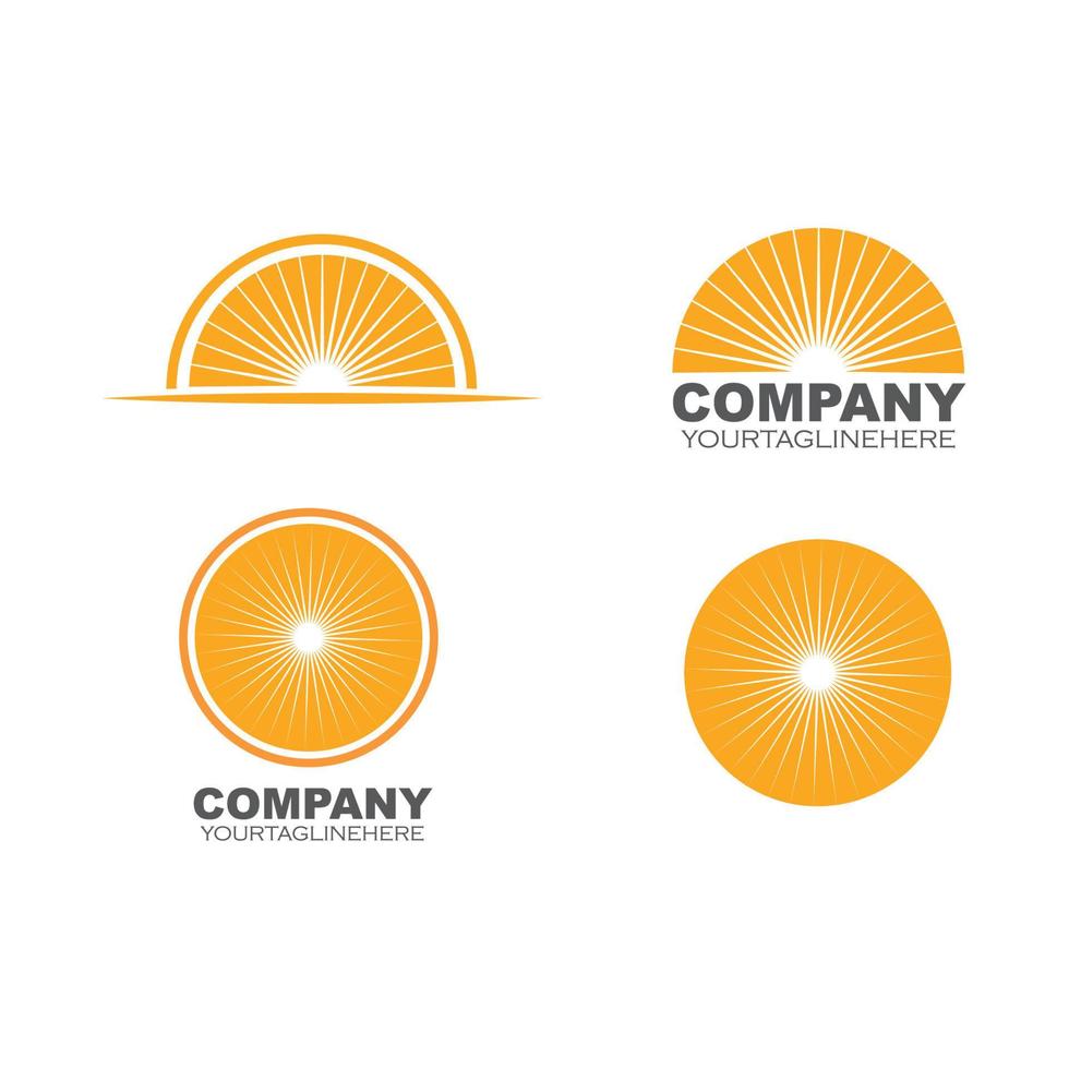 icône de vecteur de logo d'illustration de soleil