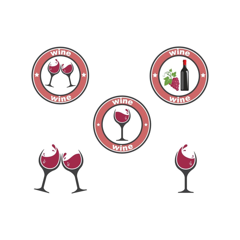 conception d'illustration vectorielle icône logo vin vecteur