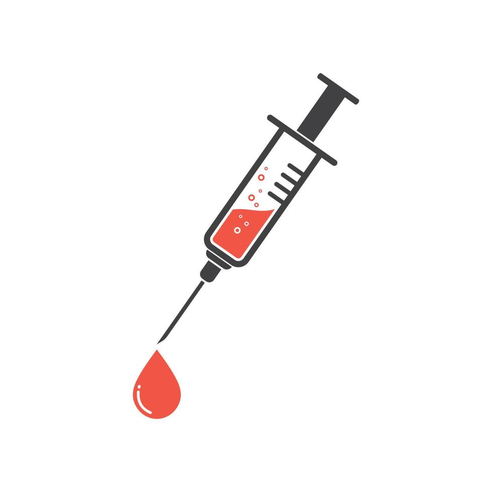conception d'illustration vectorielle d'icône de seringue vecteur
