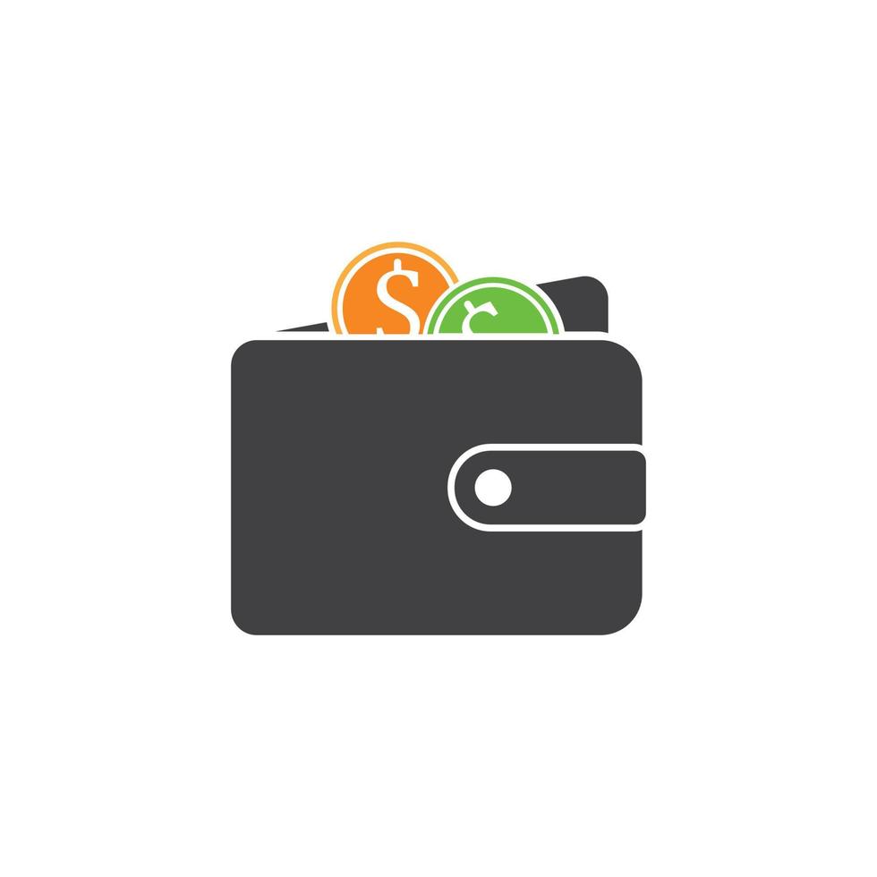 conception d'illustration vectorielle d'icône de logo de portefeuille vecteur