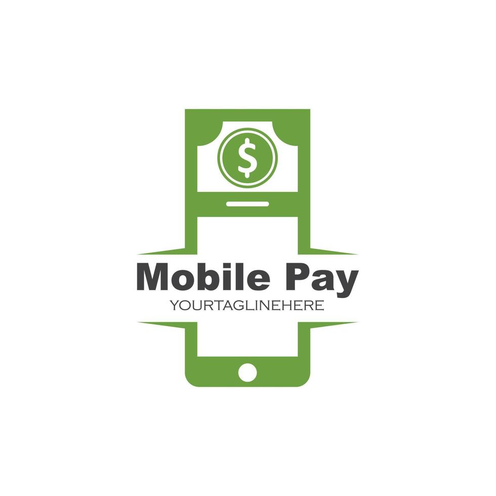 conception d'illustration vectorielle d'icône de logo de paiement mobile vecteur