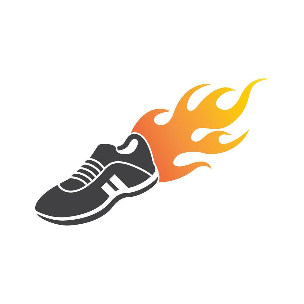 chaussures de course icône logo conception d'illustration vectorielle vecteur