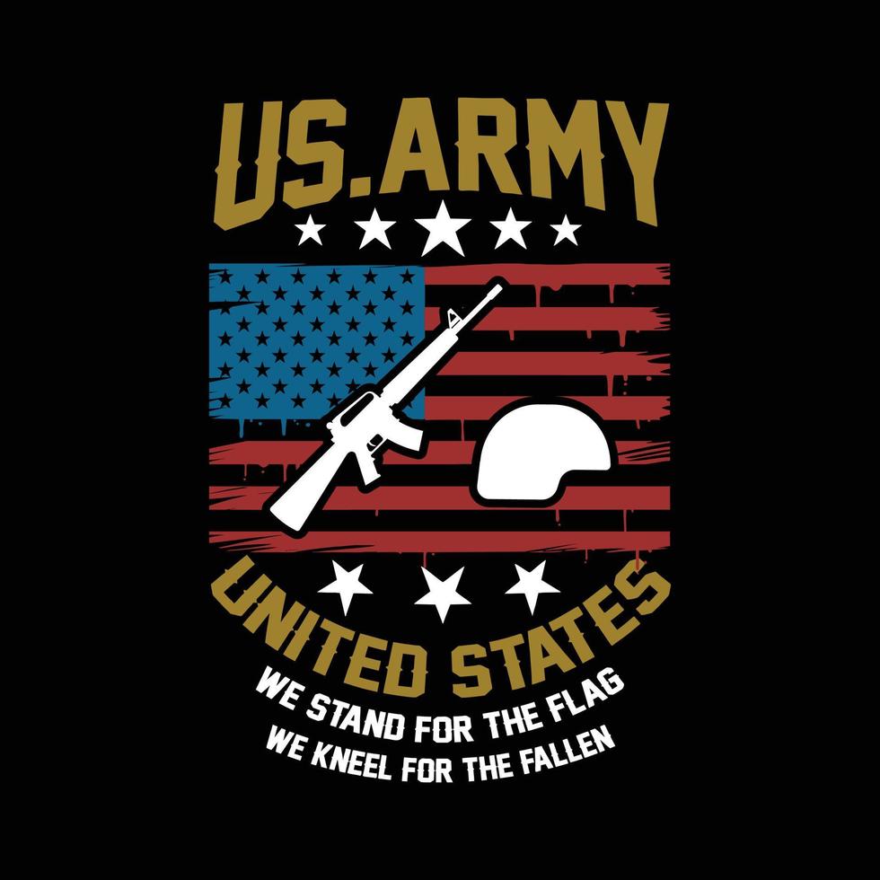 Etats-Unis armée T-shirt conception vecteur