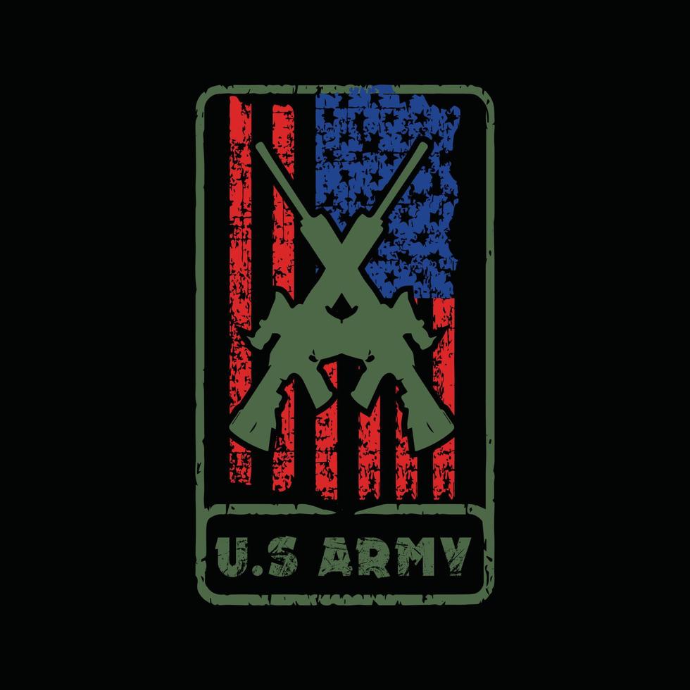 Etats-Unis armée T-shirt conception vecteur