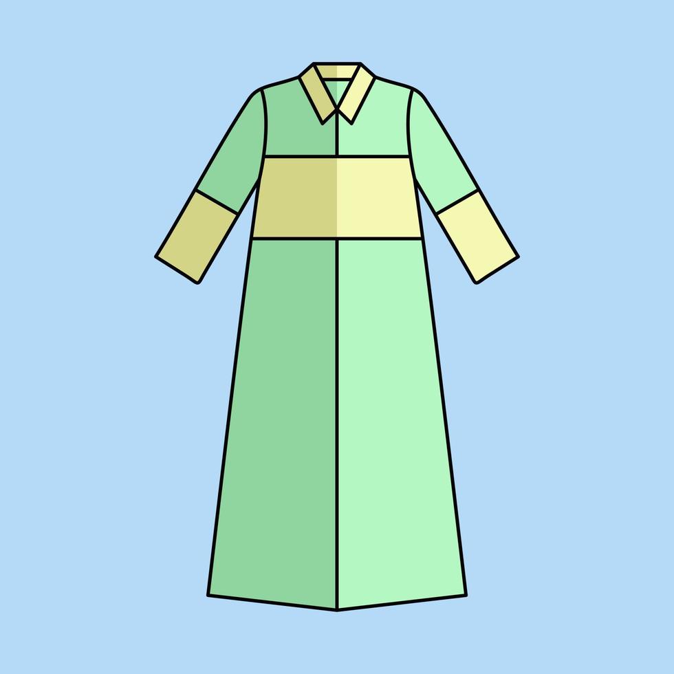 illustration de une musulman femme robe dans pastel couleurs vecteur