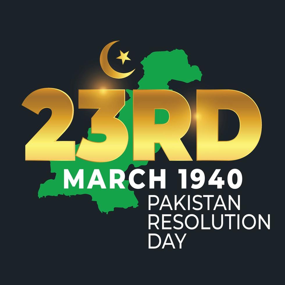 23ème Mars Pakistan journée conception concept vecteur illustration