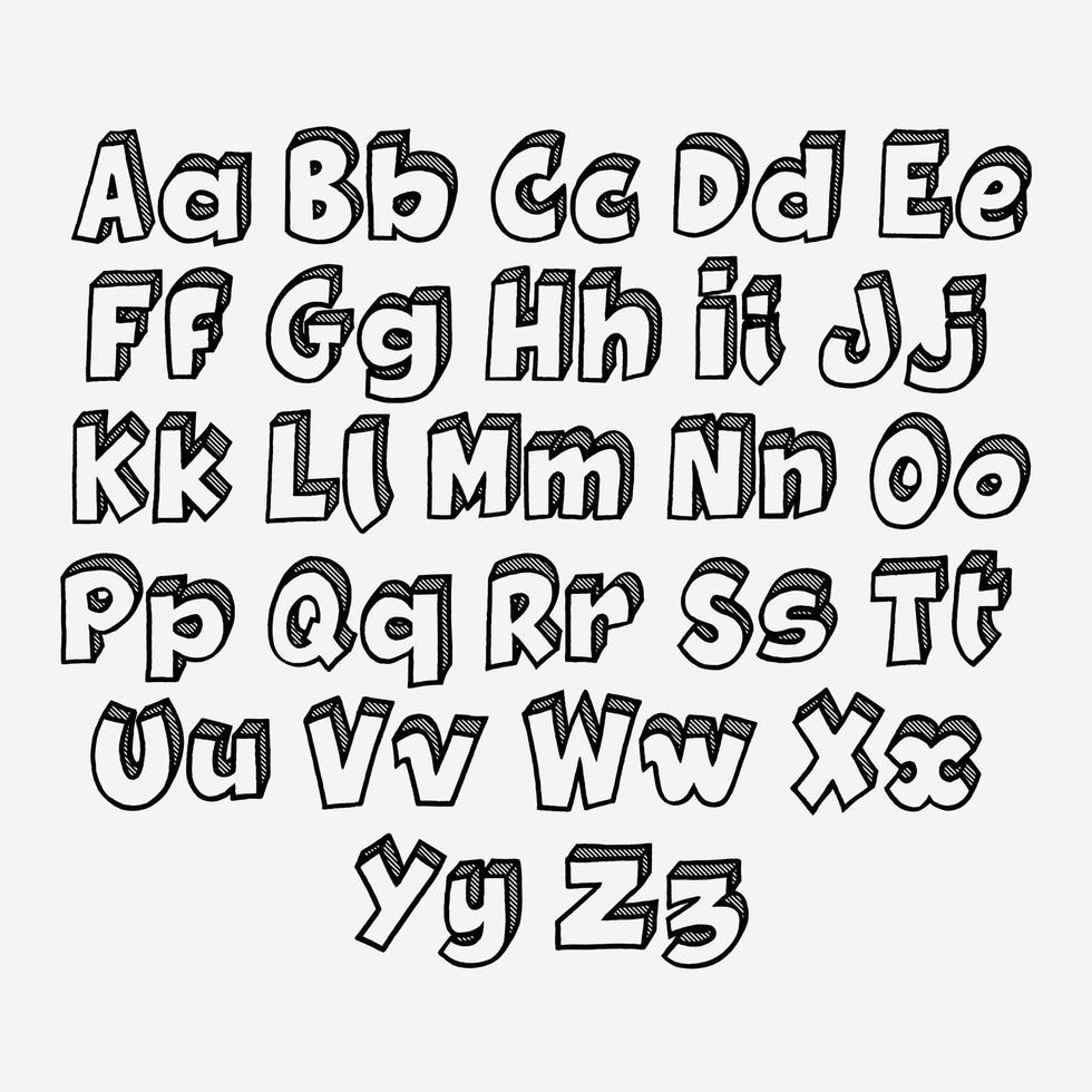 Anglais alphabets vecteur illustration