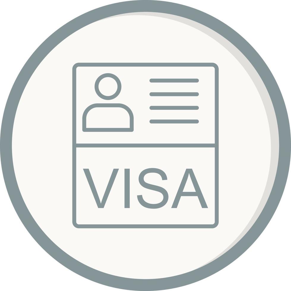 icône de vecteur de visa