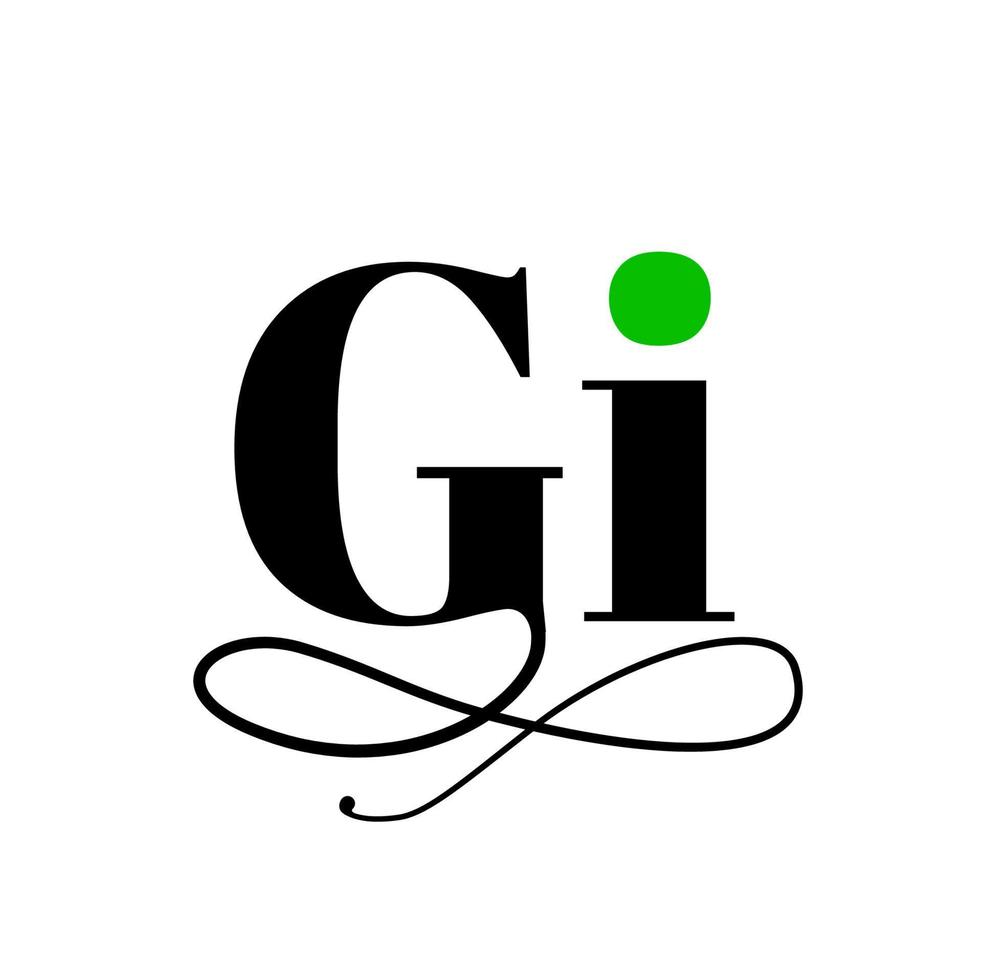 gi entreprise Nom initiale des lettres monogramme. gi monogramme. vecteur