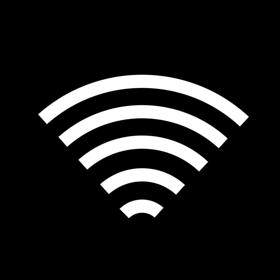Wifi avec 5 lignes. Wifi vecteur icône.