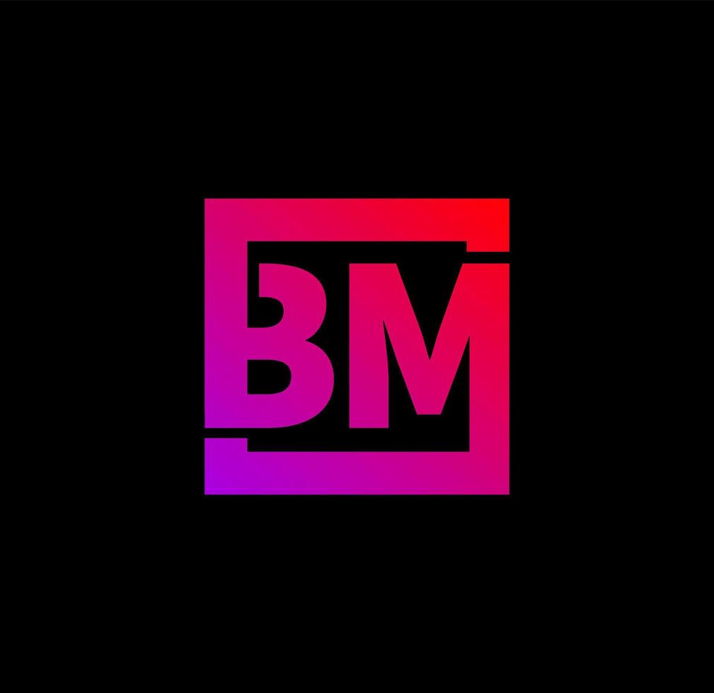 bm entreprise initiale lettre monogramme. bm timbre logo. vecteur