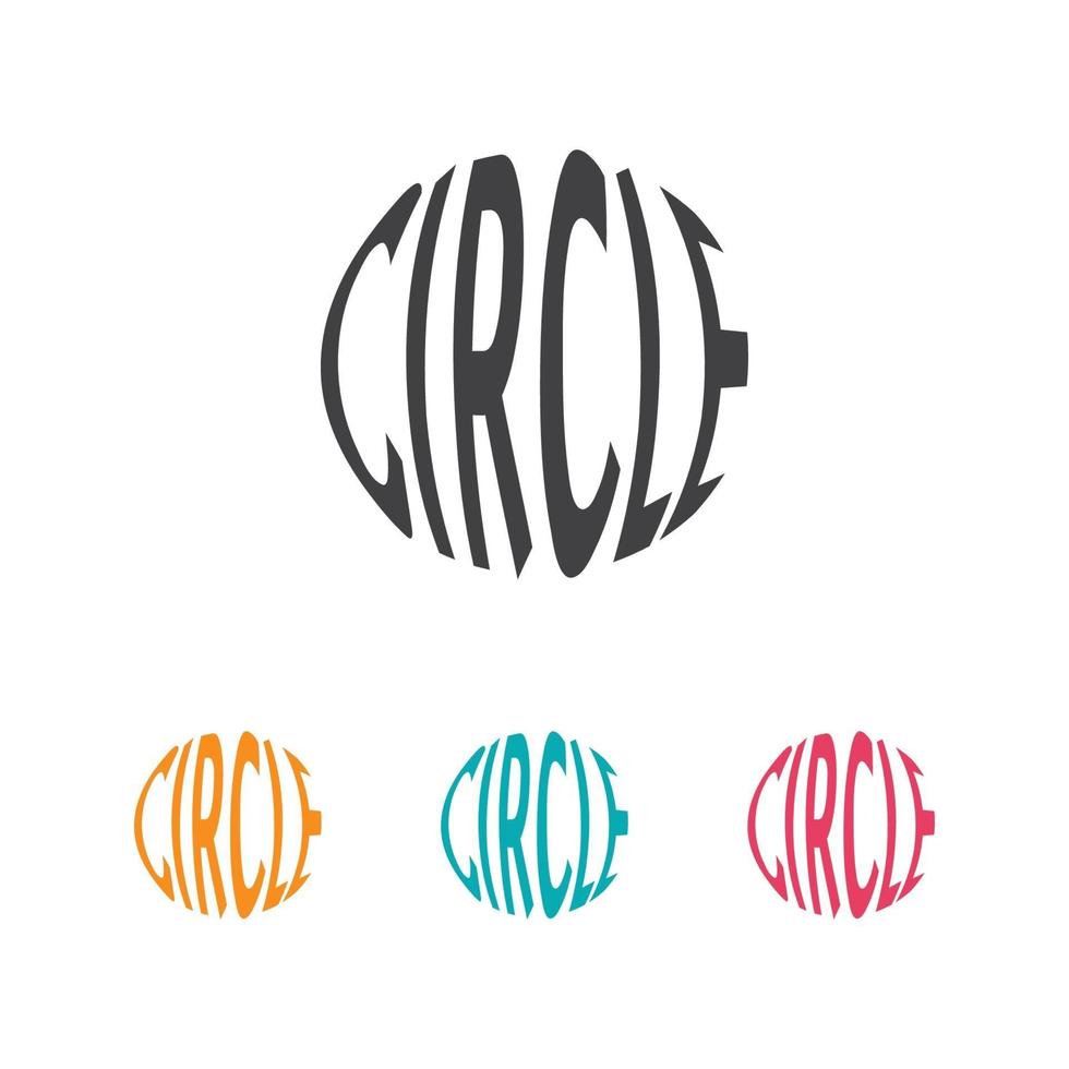 texte de cercle en forme de cercle vecteur