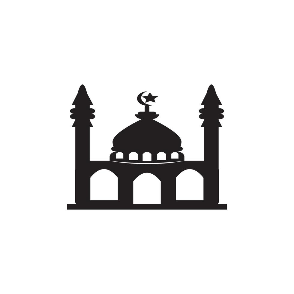 logo d'icône de mosquée, création vectorielle vecteur