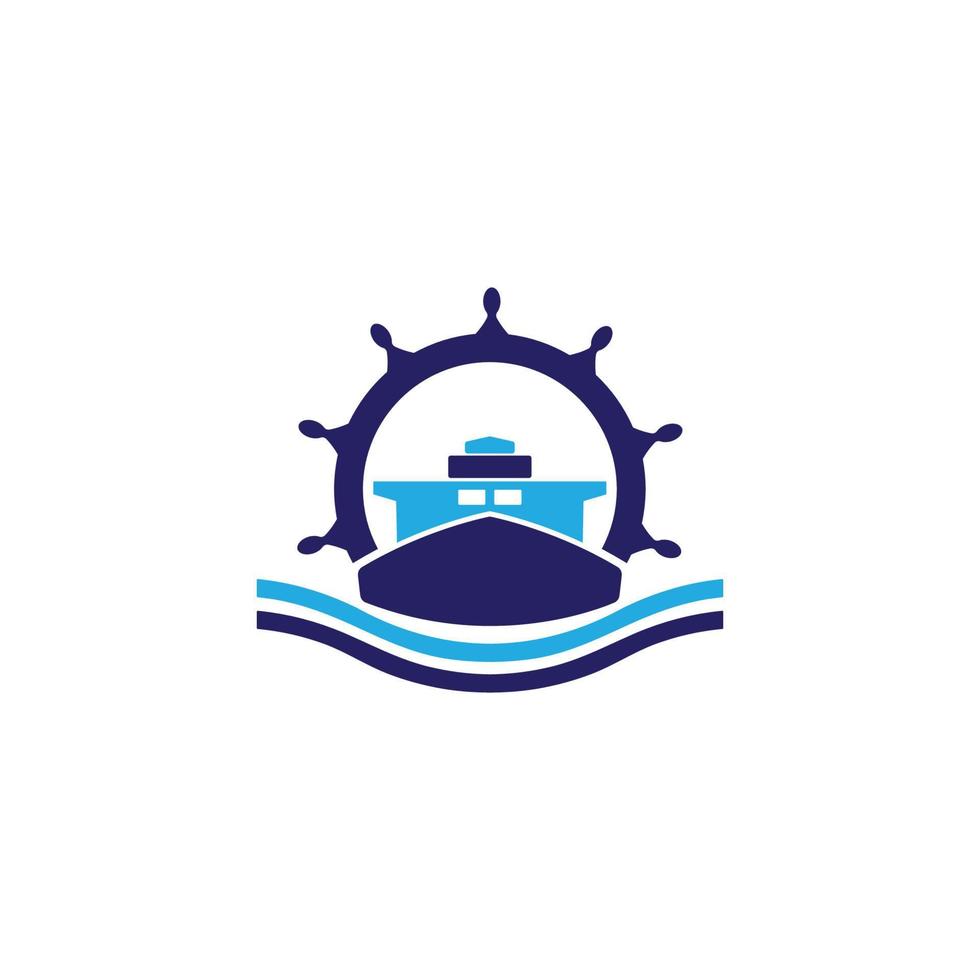 icône de vecteur de modèle de logo de bateau de croisière